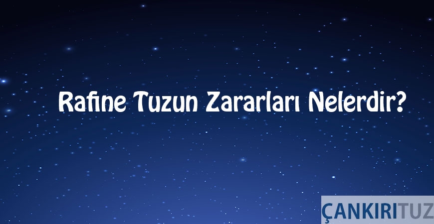 Rafine Tuzun Zararları 